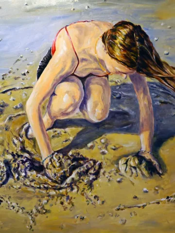 Suchen und Finden II, 2023, Öl auf Leinwand